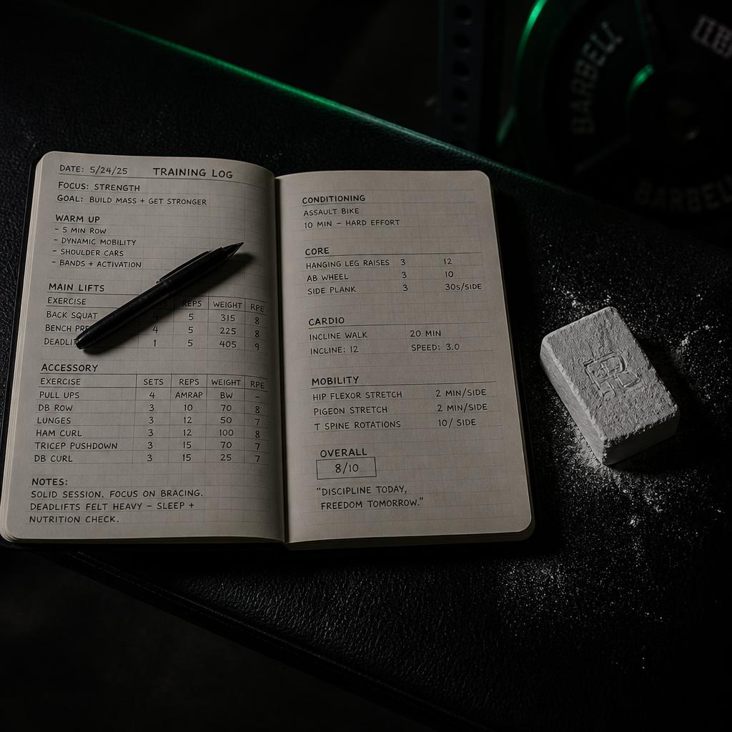 Träningslogg med strukturerat program